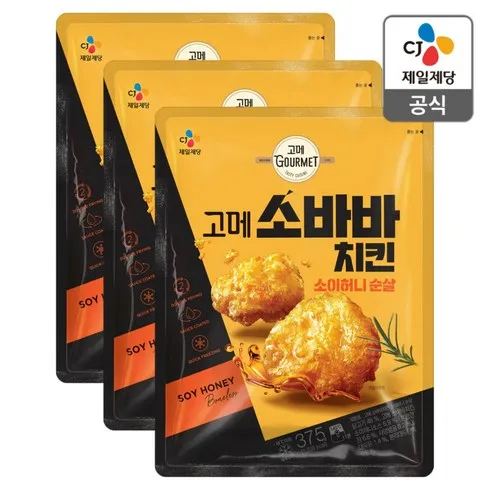 2024년 최고의 고메 소바바치킨 소이허니 순살 375g 5팩양념봉 300g 1팩 BEST 10